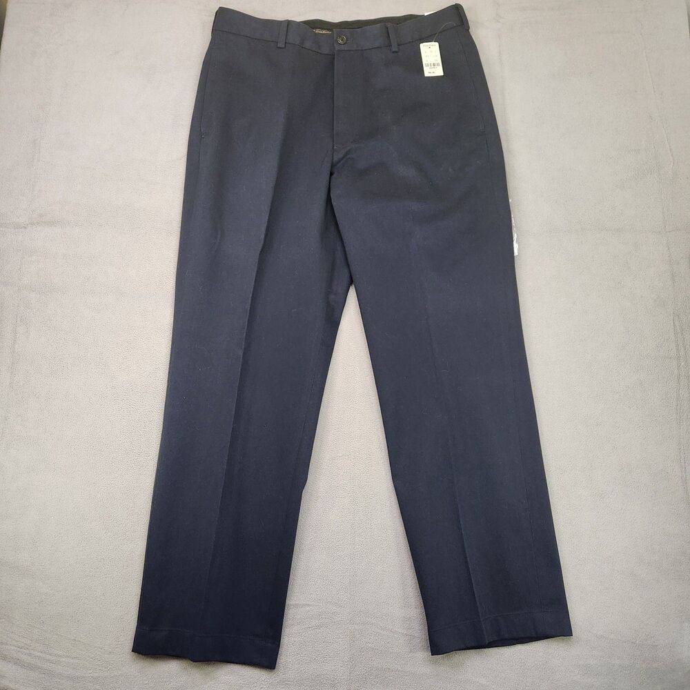 NWT Brooks Brothers Hudson Advantage Chino Pants Men's 35x30 Navy Straight Flat